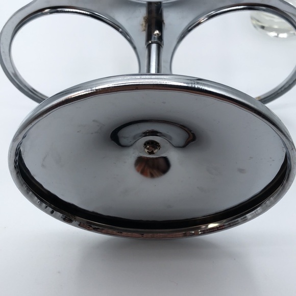 Vintage Glass and Brass Dip Carousel/Appetizer Server/ Condiments/Drink Caddy - Picture 7 of 7